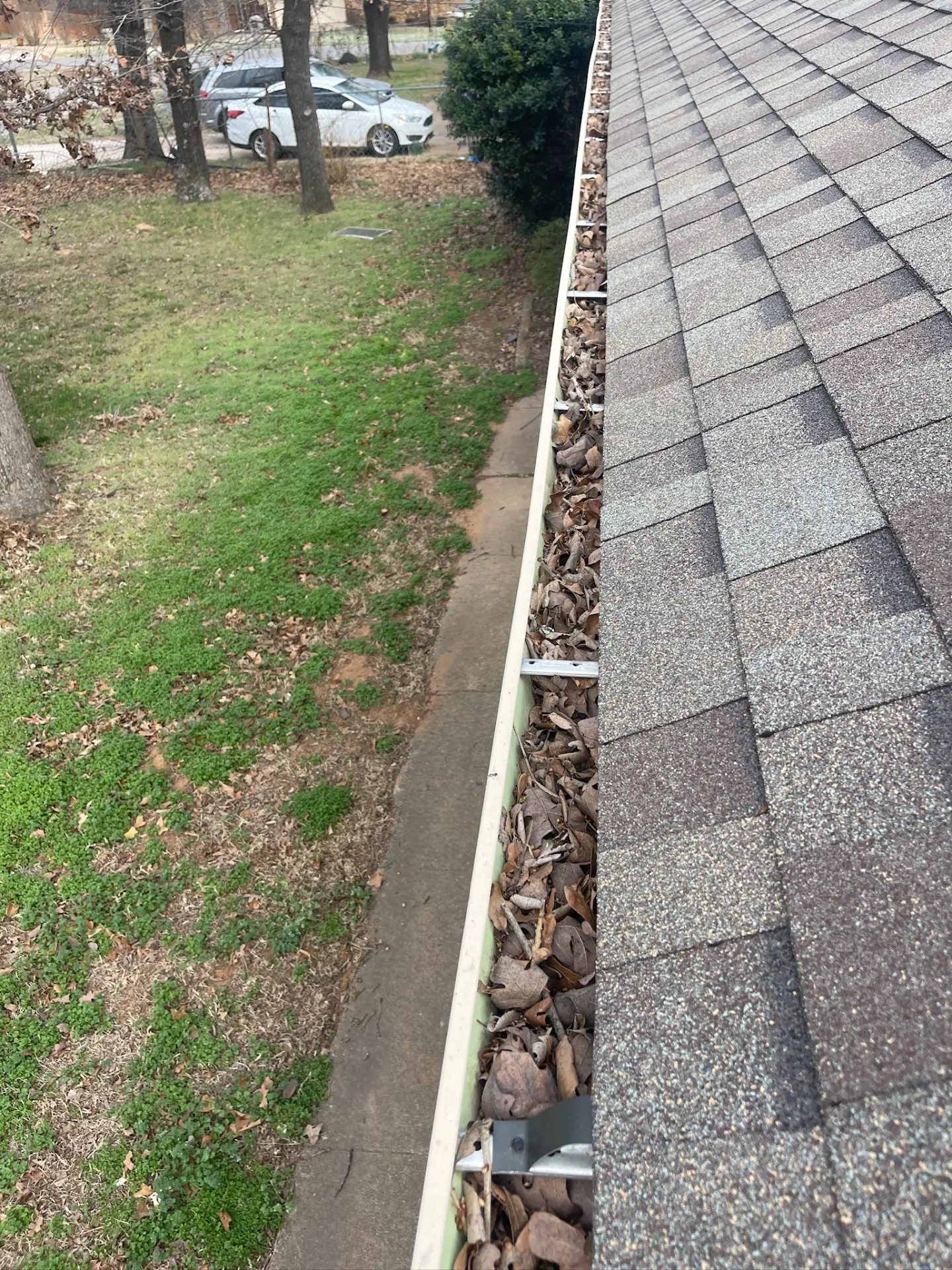 Gutter Cleaning before