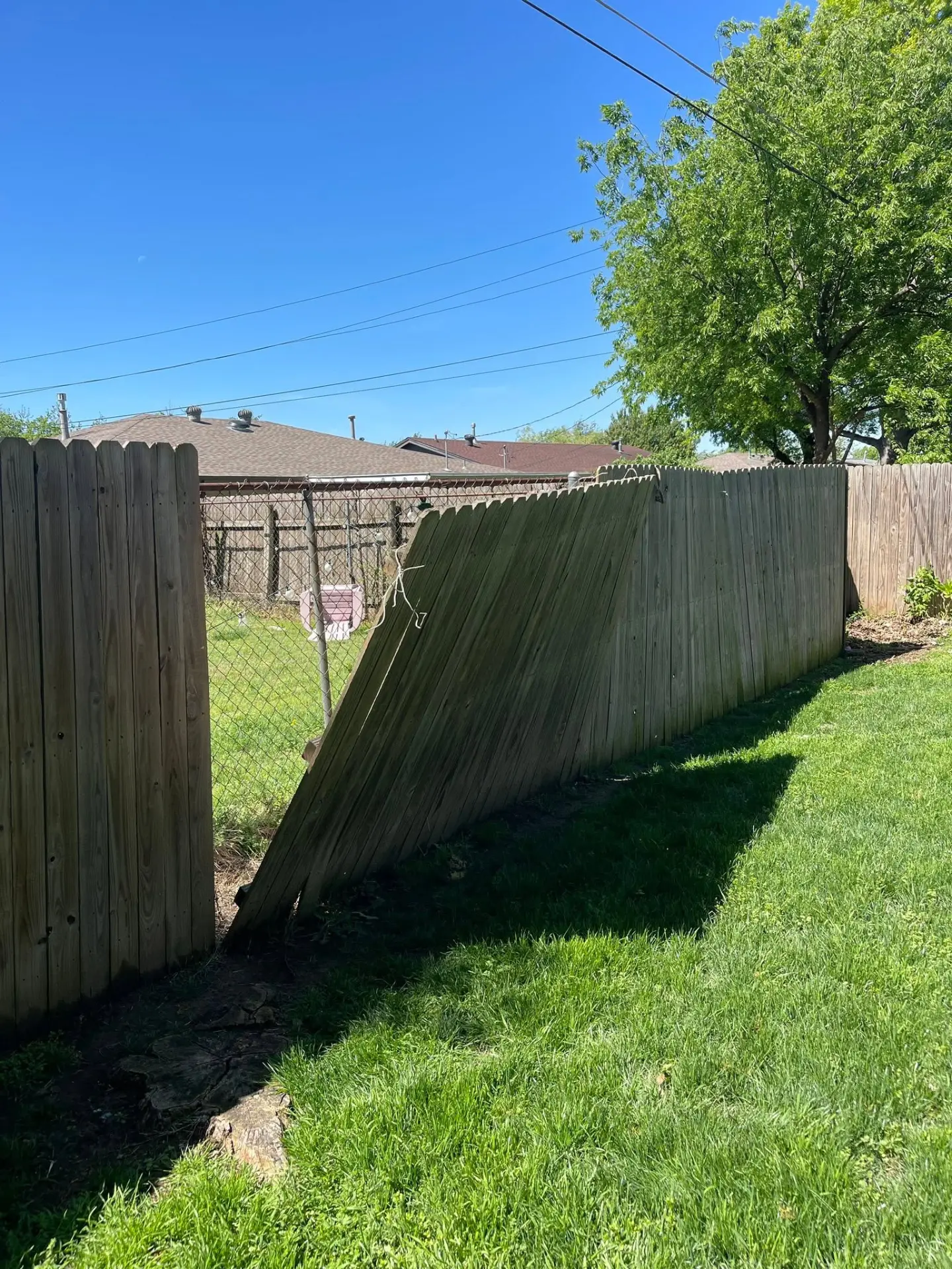 Fence Repair before